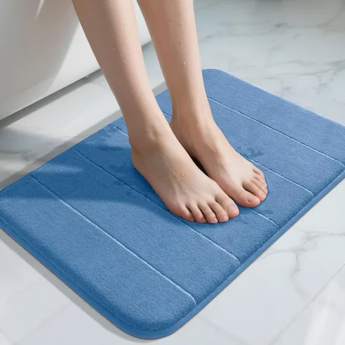 Miniatura 131 de Yimobra Tapete de baño de espuma viscoelástica, súper suave, absorbente, antideslizante, de secado rápido, lavable a máquina, tapete para bañera