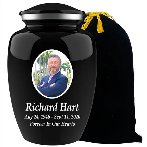 Miniatura 13 de Urnas de cremación con fotos personalizadas para cenizas adultas, hombres y mujeres, Urnas funerarias personalizadas de 200 libras para cenizas