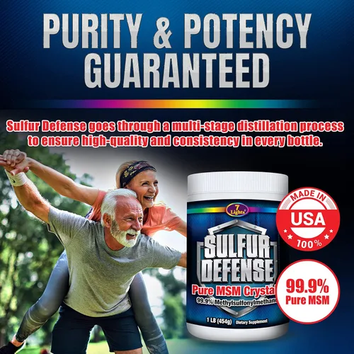 Miniatura 3 de Sulfur Defense Opti-MSM - Polvo MSM puro 99.9% fabricado en los Estados Unidos, cristales orgánicos de metilsulfonilmetano, vegano, sin OMG, sin