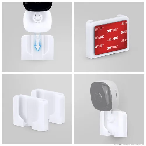 Miniatura 7 de Soporte de pared de esquina para cámara Kasa Spot KC100, KC105, EC60 (paquete de 2) - Soporte adhesivo, soporte sin complicaciones, cinta VHB 3M