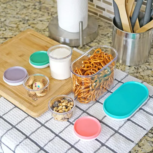 Miniatura 5 de Southern Homewares Contenedores apilables para almacenamiento de alimentos, juego de 4, organizadores de despensa de plástico para almacenamiento