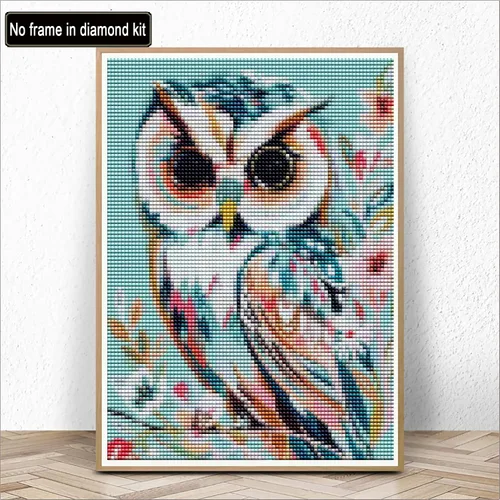 Miniatura 2 de Kaliosy Kits de arte de diamantes 5D para adultos, diseño de búho por números, pintura de diamantes, animales, bricolaje, taladro completo