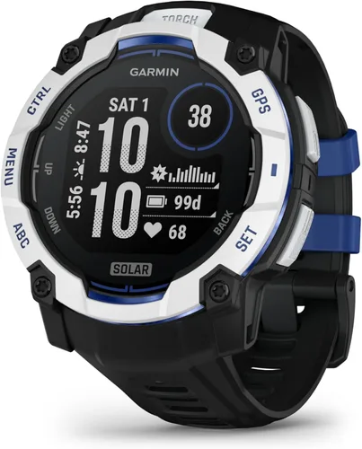 Miniatura 15 de Garmin Instinct® 3 – 45 mm, pantalla AMOLED, reloj inteligente GPS resistente para exteriores, linterna incorporada, colección Supernova Edición