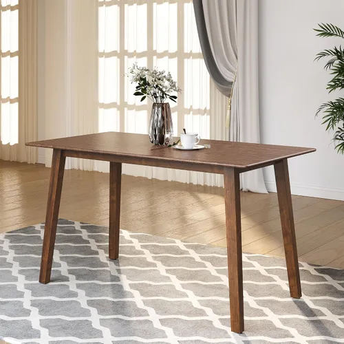 FansaFurn Mesa de comedor rectangular de granja para 2-4 personas, mesa de cocina pequeña de madera maciza, mesa de comedor moderna para comedor,