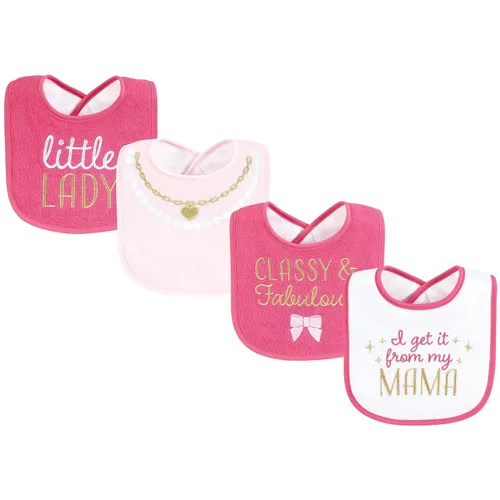 Miniatura 27 de Baberos Hudson Baby unisex de algodón de rizo con relleno de fibra, modelo Holiday Girl Sparkle, talla única