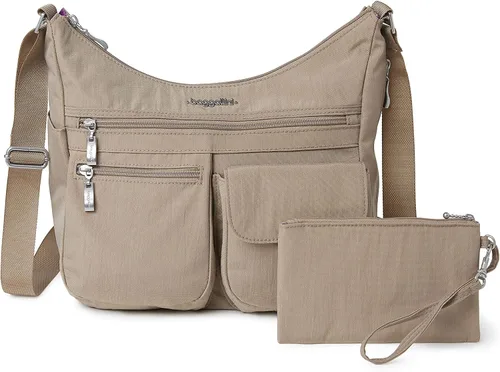 Miniatura 86 de Baggallini womens Everywhere Bagg Crossbody Women 11x9 Lightweight Nylon Hobo Water-resistant Travel Bag W/Rfid