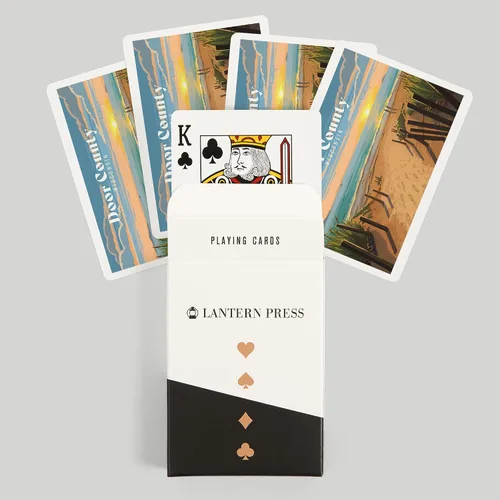 Miniatura 6 de Lantern Press Door County, Wisconsin, Painterly, Sand Soul Sun, Beach Path, 52 Playing Cards for Adults, Poker Size Card Deck