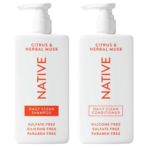 Native El champú y acondicionador contienen ingredientes derivados de forma natural, todo tipo de cabello, color y tratado, dañado de fino a seco,