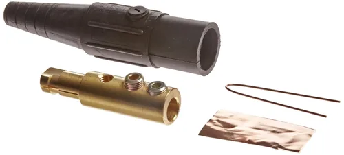 Miniatura 16 de Marinco CLS20FB-A CLS tipo Cam, serie 16 en línea, conector de un solo pin, 400 amperios, 600 voltios, #2-2/0 AWG, hembra - negro (A)