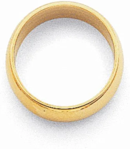 Miniatura 5 de Sólido 14K Amarillo Oro 2mm clásico redondeadas boda banda anillo, oro amarillo, 10, HR020-10