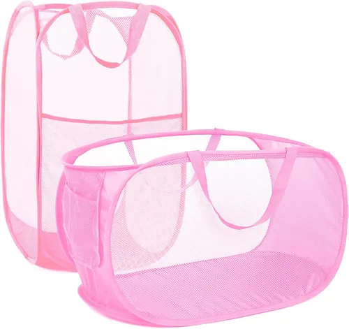 Miniatura 26 de Cestas plegables duraderas para lavandería, cesta desplegable resistente a desgarros para lavandería, cesta de ropa plegable con asas de transporte