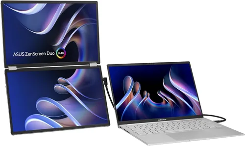 Miniatura 23 de ASUS ZenScreen Duo OLED 360° Monitor Portátil Plegable (MQ149CD) - Dual de 14 pulgadas, 16:10, 1920x1200, DisplayHDR400 True Black, 100% DCI-P3