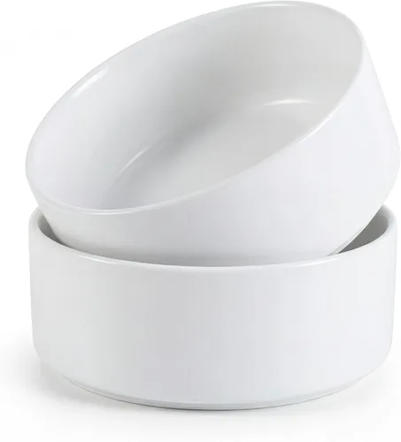 Miniatura 11 de Cuenco de cerámica para perros para comida y agua, cuenco comedero para mascotas para perros y gatos pequeños, plato de alimentación de cerámica