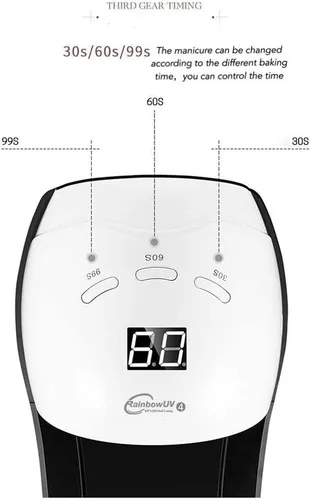 Miniatura 3 de RUIWAN - Secadora de uñas 2 en 1, lámpara UV/LED de 48 W, nueva versión para curar uñas de los dedos de los pies y uñas de los dedos, curado rápido