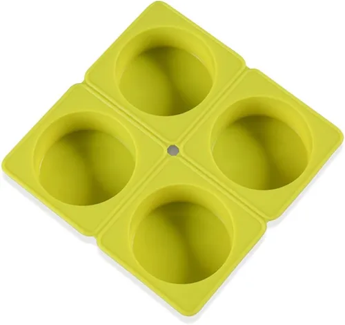Miniatura 3 de QELEG 2 moldes redondos de esponja de 4 celdas para jabón, molde de silicona, barra de pastel, molde para hornear hecho a mano (redondo)