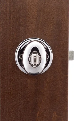 Miniatura 4 de Copper Creek EK2030PS - Pomo de puerta en forma de huevo, función de privacidad, 1 unidad, acabado pulido inoxidable inoxidable pulido