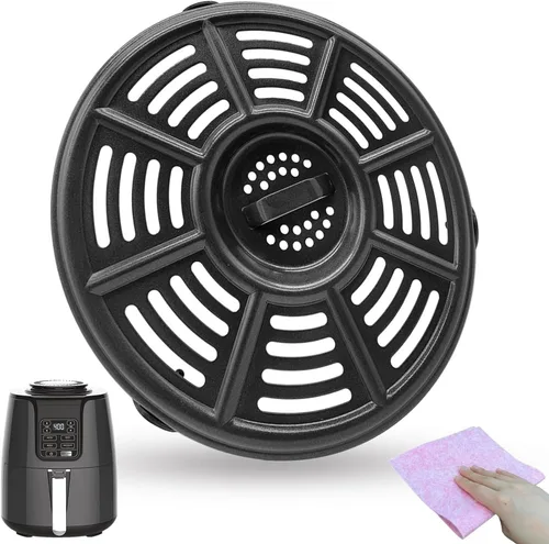 Miniatura 10 de BeranWung - Bandeja para freidora de aire de 2 cuartos para freidora de aire Chefman/Dash/PowerXL/Bella Pro Series, redonda, antiadherente, parrilla