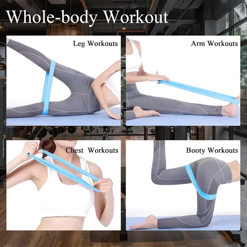 Miniatura 3 de 1 5 Pack Resistance Bands for Working Out, Workout Equipment, Exercise Bands for Home Gym & Stretching, Pilates Equipment, Fitness Equipment
