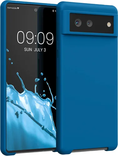 Miniatura 646 de kwmobile Funda Compatible con Google Pixel 6 Pro - Funda de teléfono de silicona TPU con acabado suave - Azul Arrecife