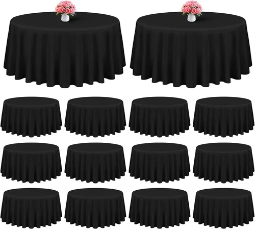 Miniatura 45 de Showgeous Paquete de 4 manteles rectangulares de poliéster de 60 x 102 pulgadas, resistentes a las arrugas, lavables, para bodas, mesas de comedor