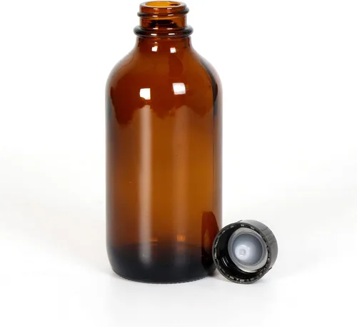 Miniatura 3 de Youngever Paquete de 6 botellas de vidrio vacías de 8 onzas con tapas, gruñones de vidrio ámbar con tapas herméticas, perfectas para fermentación