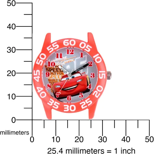Miniatura 5 de Disney Reloj analógico con correa de nailon y cuarzo para niños, Coches, Niños de plástico