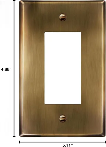 Miniatura 8 de LIDER Placa decorativa de pared de metal para interruptor o receptáculo, cubierta de salida de acero inoxidable, resistente a la corrosión