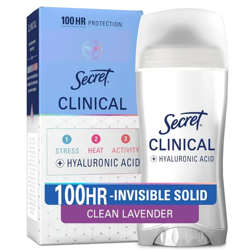 Miniatura 16 de Secret Clinical Strength desodorante antitranspirante para mujeres, respuesta al estrés, 3X protección contra el estrés, 72 horas de protección