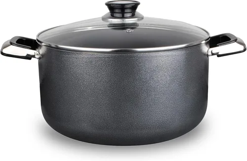 Miniatura 23 de Alpine Cuisine Olla antiadherente de 5 cuartos con tapa de vidrio templado y asas de transporte, utensilios de cocina multiusos, horno holandés