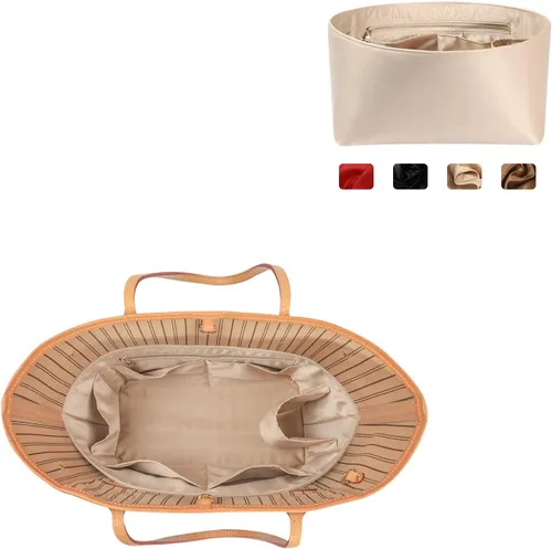Organizador de bolso para bolsos, organizador de bolso de seda con cremallera, suave como la seda, organizador de bolsas para Speedy Neverfull Tote,