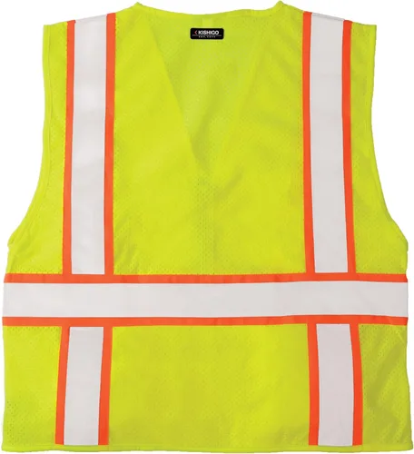 Miniatura 3 de Kishigo Men's High Visibility Reflective Solid Front with Mesh Back Vest