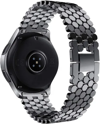 Miniatura 3 de DEALELE Correas compatibles con Samsung Galaxy Watch de 1.81 pulgadas / Galaxy 3 de 1.77 pulgadas / Gear S3, correa de repuesto de metal con textura