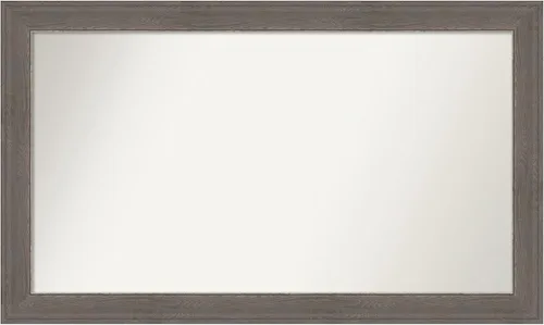 Miniatura 405 de Amanti Art Espejo de pared personalizado no biselado (24.5 x 24.5 pulgadas), marco gris marrón alta, varios tamaños personalizados, espejo de baño