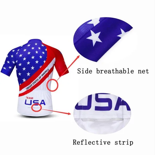 Miniatura 6 de Jersey de ciclismo para hombre, verano anti-sudor camisas de ciclismo transpirable ropa de ciclismo equipo de carretera ropa de ciclismo de secado