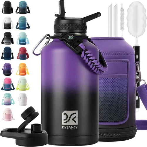 Miniatura 127 de DYSANKY Botella de agua aislada de 32 onzas, metal al vacío de acero inoxidable grueso, jarra de agua deportiva portátil para gimnasio y senderismo