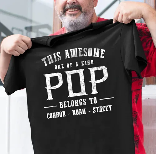 Miniatura 12 de Camisa personalizada para el abuelo con niños, regalos para el abuelo, regalos para el día del padre, regalos para hombres