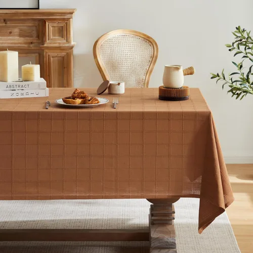 Miniatura 12 de ZeeMart Mantel (beige, redondo de 52 pulgadas)