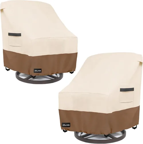 Miniatura 12 de ANartcle Fundas para Sillas de Patio, 600D Impermeables de Servicio Pesado para Muebles de Jardín y Patio al Aire Libre, Fundas para Sillas