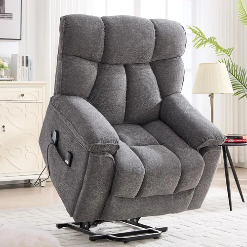 Miniatura 13 de CANMOV Power Lift - Silla reclinable para personas mayores con masaje por vibración y calefacción lumbar, silla elevadora eléctrica con bolsillo