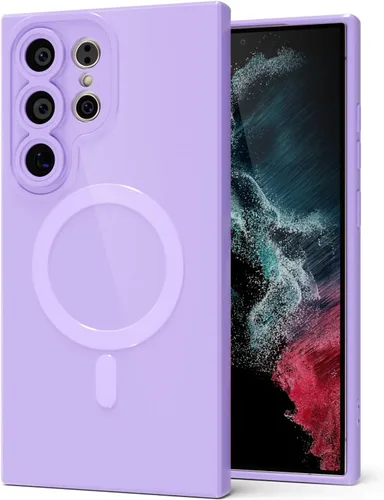 Miniatura 143 de Svanove para Samsung Galaxy S22 Funda de teléfono de silicona magnética, compatible con Magsafe, linda para mujeres, brillante color brillante, gel