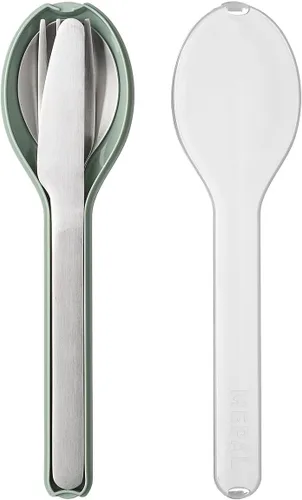 Miniatura 8 de Mepal Juego de cubiertos Ellipse de 3 piezas - Juego de cubiertos para llevar - Consta de un cuchillo, tenedor y cuchara - Juego de cubiertos
