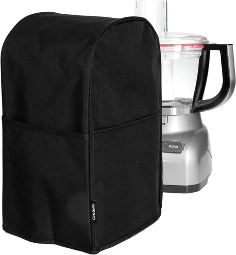 Crutello Funda para procesador de alimentos con bolsillos de almacenamiento para procesadores grandes personalizados de 11 a 14 tazas, compatible