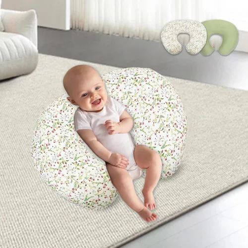 Miniatura 4 de Paquete de 2 fundas de almohada compatibles con Boppy Original para niña, fundas de almohada suaves y elásticas para lactancia materna, fácil