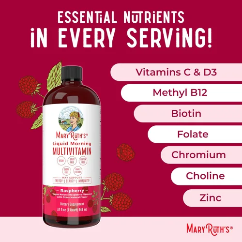 Miniatura 7 de Multivitamínico para mujeres, hombres y niños, vitaminas líquidas de suplemento de apoyo inmunológico y energético. Impulsor de belleza, vegano, sin