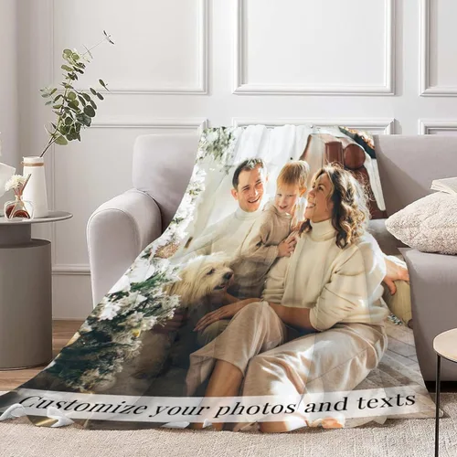 Miniatura 6 de envía al día siguiente, manta personalizada con texto en imagen, manta personalizada de foto, manta de franela personalizada, regalos personalizados