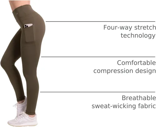 Miniatura 13 de CompressionZ - Leggings de compresión de cintura alta para mujer, para hacer yoga, correr, ir al gimnasio, fitness y entrenar a diario, pantalones