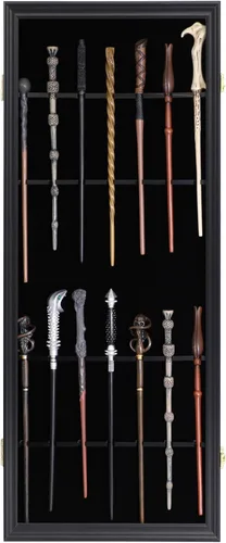 Miniatura 7 de 14 varitas Estuche de exhibición Universal Soporte de varita mágica de mago Montaje en pared Candado Caja de soporte vertical para colgar estante