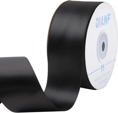 Miniatura 62 de QIANF Cinta plateada de satén de doble cara de 1-1/2 pulgadas para envolver regalos, lazos para el pelo, hacer cintas para el cabello, bandas