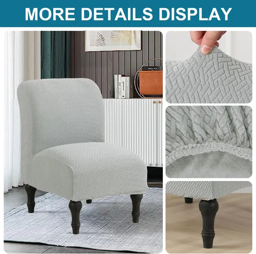 Miniatura 3 de JIAN YA NA Funda para Silla de Acento sin Brazos, Funda Elástica para Silla sin Brazos de Spandex, Fundas para Sillas sin Brazos, Funda para Silla