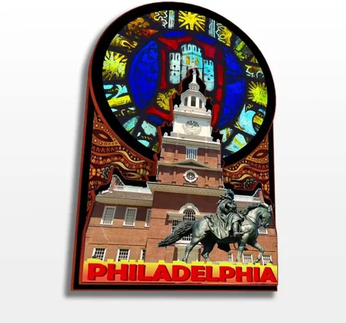 Miniatura 18 de Lancaster Pennsylvania USA America - Imán de madera para nevera, colección de madera, madera 3D, hecho a mano, recuerdos de la ciudad, imán
